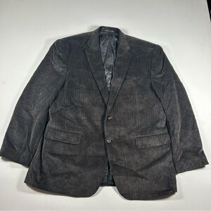 Chaps Blazer Men 44R Brown Herringbone Corduroy Sport Coat Jacket Two Button NEW